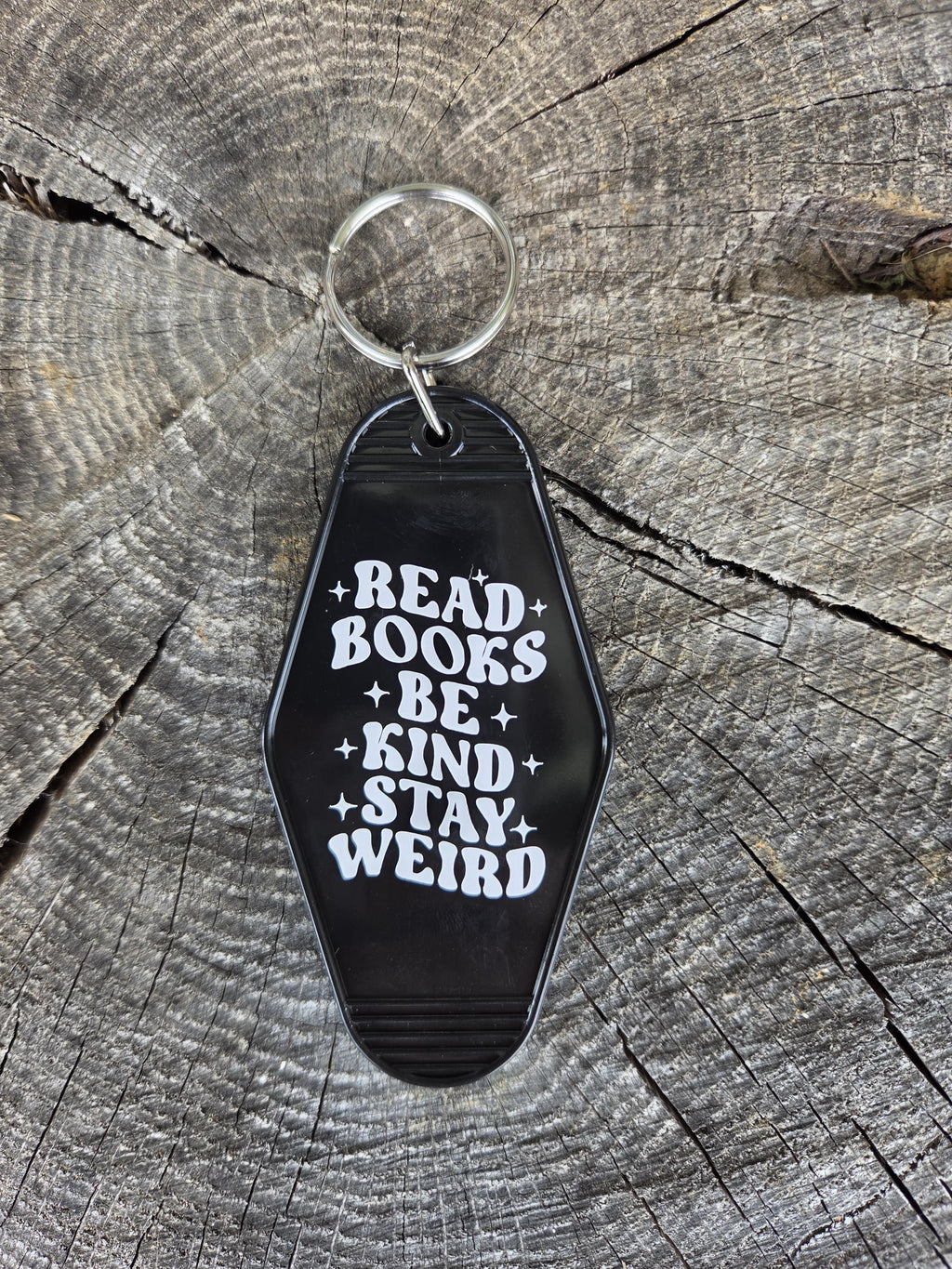 Retro Motel Keychain | Read Books Be Kind Stay Weird Accessory