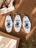 Motel Keychain | Funny Reading Raccoon Book Lover Accessory