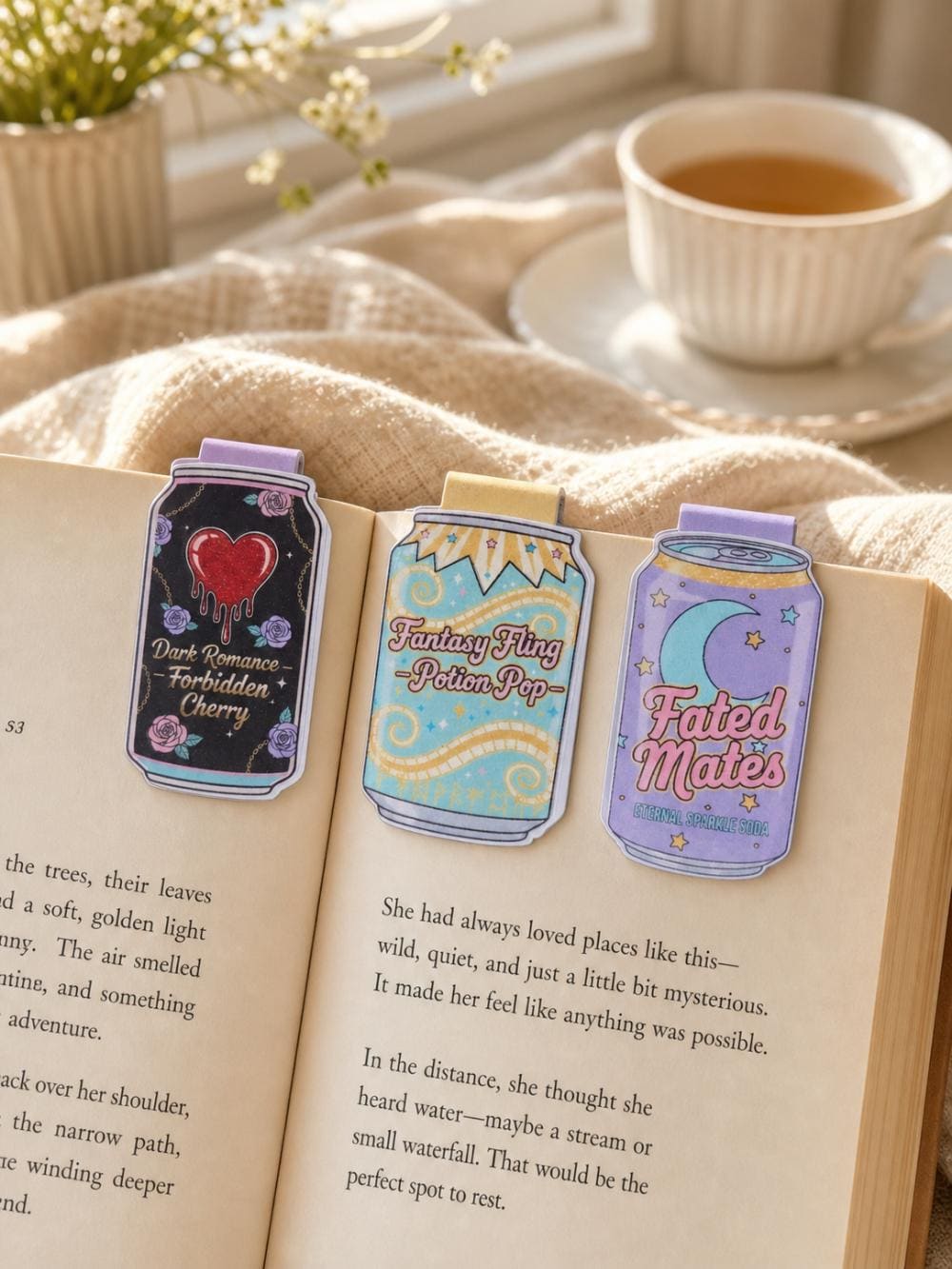 Themed Soda Can Magnetic Bookmarks | Dark Romance, Romantasy, Fantasy Readers (Handmade)